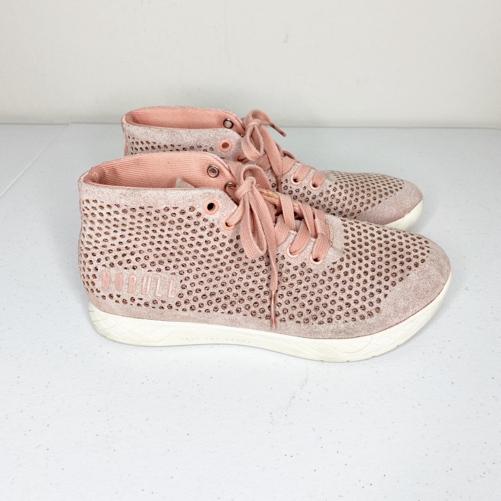 Nobull Mid Suede Trainers Sneakers Pink Size 8.5